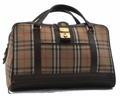 Authentic BURBERRYS Nova Check Nylon Leather Travel Bag: This item qualifies for FREE DOMESTIC SHIPPING to customers in the USA Brand: BURBERRYS Style: Travel Bag Country/Region of Manufacture: England Type: Travel Bag Bag Length: 18.9inches (48cm) Departme