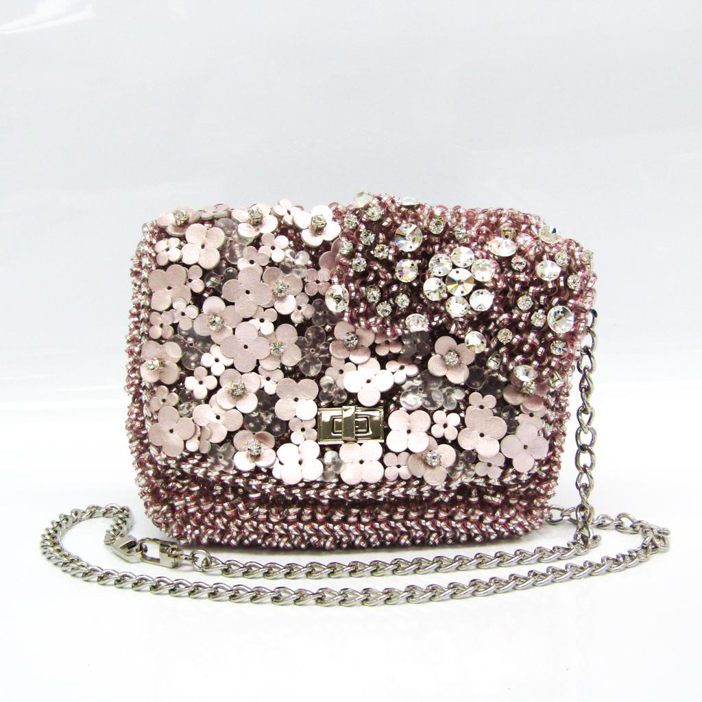 Authentic Anteprima Brillante Hello Kitty PB16S906E5: This item qualifies for FREE DOMESTIC SHIPPING to customers in the USA Brand: Anteprima Model: Brillante Hello Kitty PB16S906E5 Type: Shoulder bag Material: Wire Color: Pink, Silver Size (HxWxD): 16cm