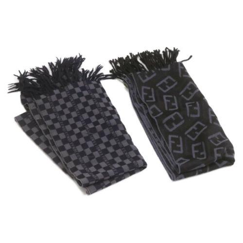Authentic FENDI Scarf 2Set Black Wool: This item qualifies for FREE DOMESTIC SHIPPING to customers in the USA Brand: FENDI Department: Women Style: Scarf Country of Manufacture: Italy Material: Wool Type: Scarf Color: Black Format: FixedPr