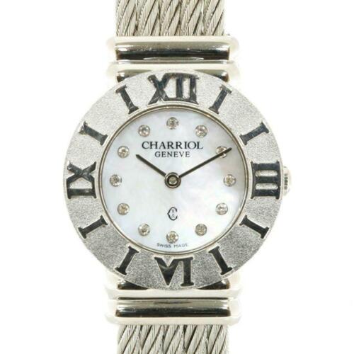 Authentic Charriol 028R Saint-Tropez Stainless Silver: This item qualifies for FREE DOMESTIC SHIPPING to customers in the USA Type: Wristwatch Brand: Charriol Department: Womens The BIDHAUS Guarantee: Photos descriptions and estimates were prepared with t