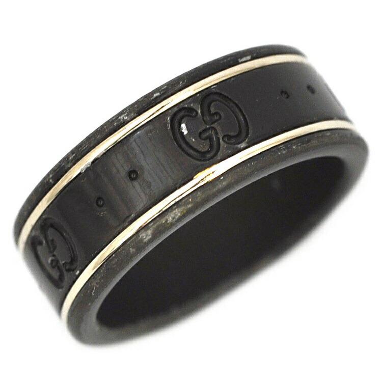Authentic Gucci Icon Ring Black White Gold GG 225985: This item qualifies for FREE DOMESTIC SHIPPING to customers in the USA Brand: Gucci Line: Icon Material: White gold (18K) Color: Black, White gold Condition: Used (good) Gender: Men,Women,Unisex Weigh