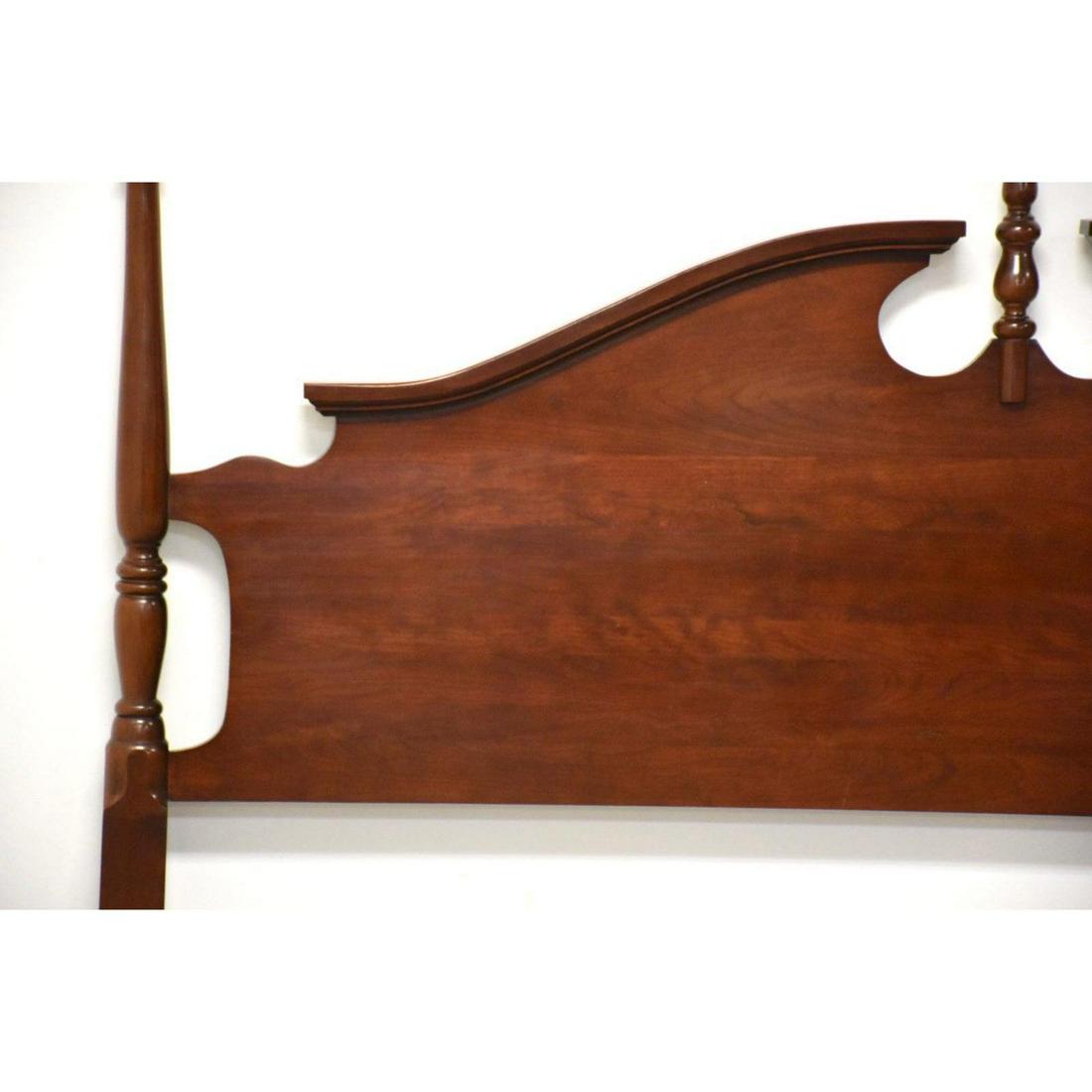 Traditional Cherry King Headboard: A traditional solid cherry king size headboard by Kincaid Furniture. This headboard fastens to the wall and your bed frame sits up against it. 78.5 wide. 2.5 deep. 55 tall. Dimensions: 78.5W x 2.5D x