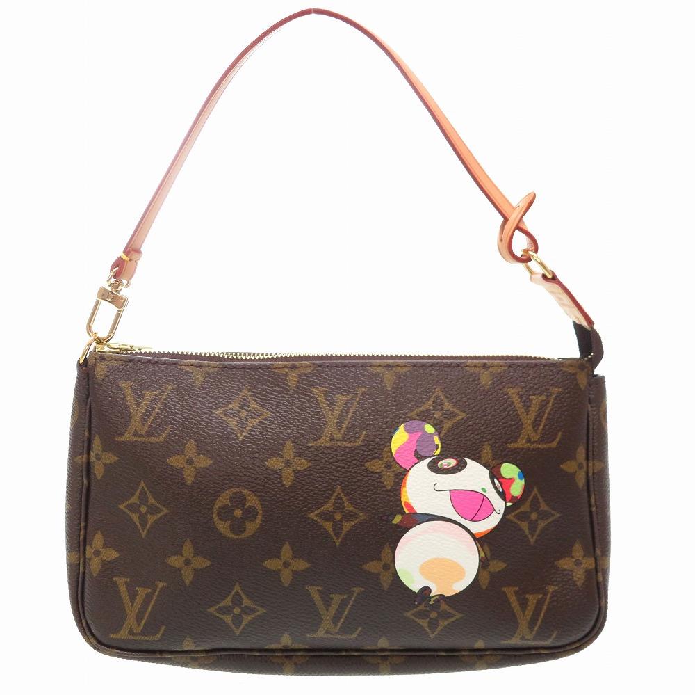 Authentic Louis Vuitton Monogram Panda Women\'s: This item qualifies for FREE DOMESTIC SHIPPING to customers in the USA Brand: Louis Vuitton Line: Monogram Panda Type: Handbag, Pochette, Pouch Material: Monogram Color: Brown, Monogram Panda Size (Hx