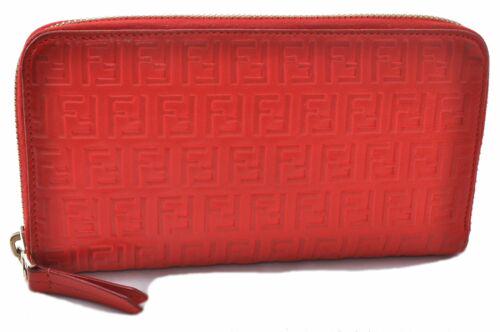 Authentic FENDI Zucchino Wallet Leather Red: This item qualifies for FREE DOMESTIC SHIPPING to customers in the USA Brand: FENDI Country/Region of Manufacture: Italy Bag Length: 7.3inches(18.5cm) Bag Height: 4.1inches(10.5cm) Bag Depth: 0.8inche