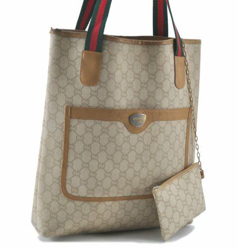 Authentic GUCCI Web Sherry Line GG Plus Shoulder Tote: This item qualifies for FREE DOMESTIC SHIPPING to customers in the USA Brand: GUCCI Style: Tote Bag Country/Region of Manufacture: Italy Type: Tote Bag Bag Length: 12inches (30.5cm) Department: Women