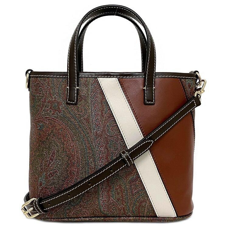 Authentic Etro 2way Bag Brown Paisley Line 1I340 8230: This item qualifies for FREE DOMESTIC SHIPPING to customers in the USA Brand: Etro Type: Handbag, Shoulder bag Gender: Women Accessories: Dust bag Condition: Opened (never used) Color: Brown Material: