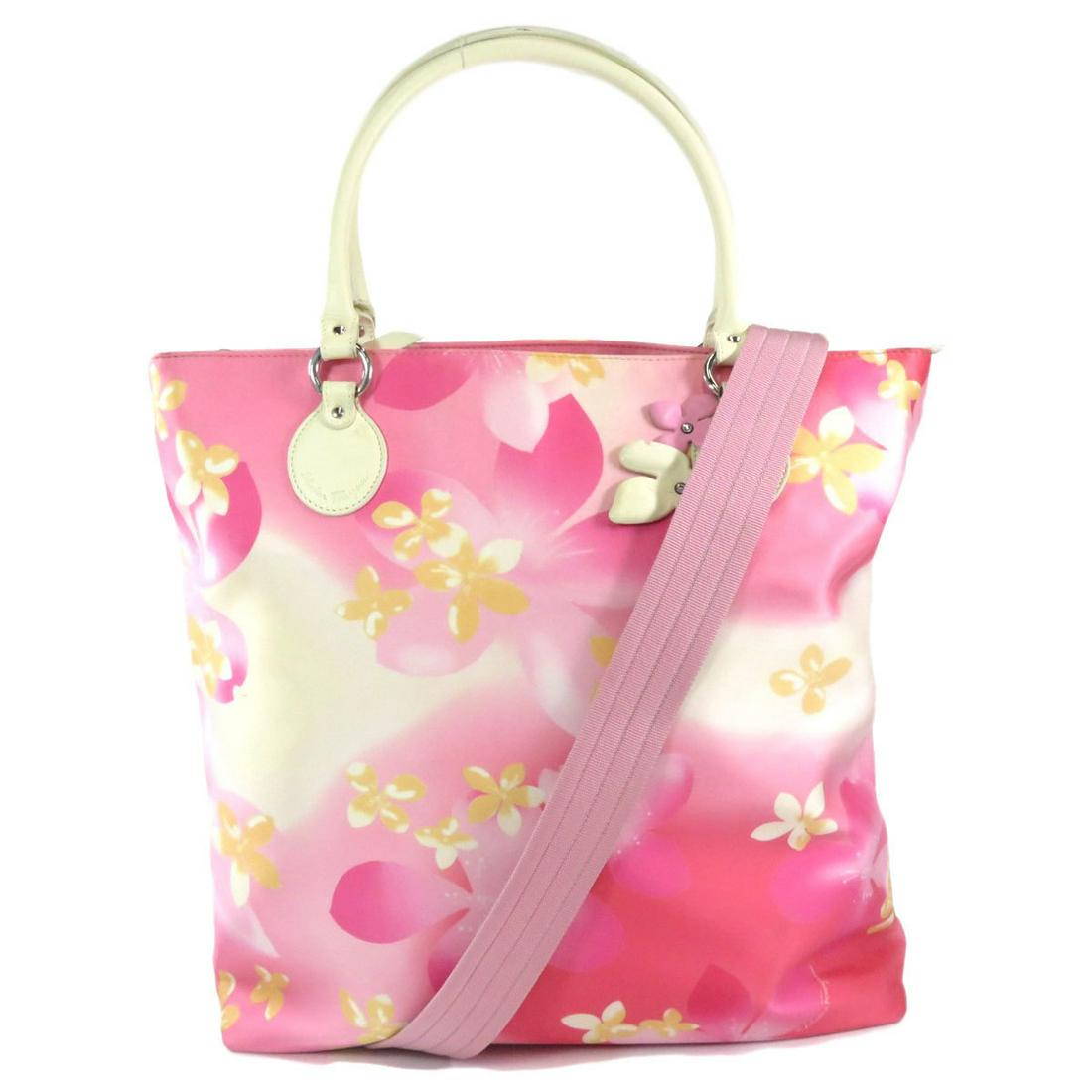 Authentic Salvatore Ferragamo 2WAY Flower Motif Tote: This item qualifies for FREE DOMESTIC SHIPPING to customers in the USA Brand: Salvatore Ferragamo Line: Flower Type: Tote bag Gender: Women Accessories: Shoulder strap Condition: Used (very good) Mode