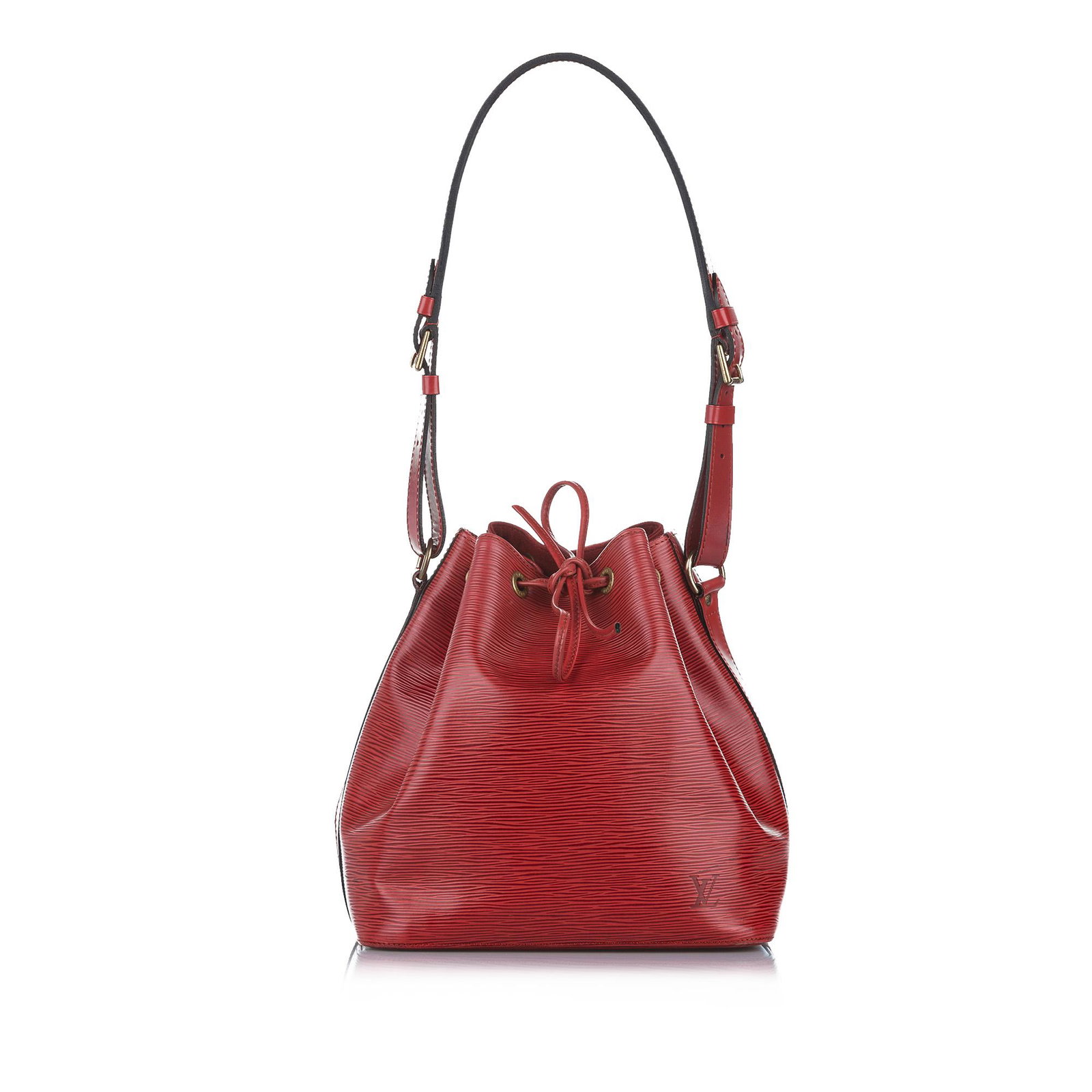 Louis Vuitton Epi Petit Noe: Louis Vuitton Epi Petit Noe The Petit Noe features an epi leather body an adjustable shoulder strap and a drawstring closure. Brand: Louis Vuitton Model: Epi Petit Noe Origin: FRANCE Category: Bags Co
