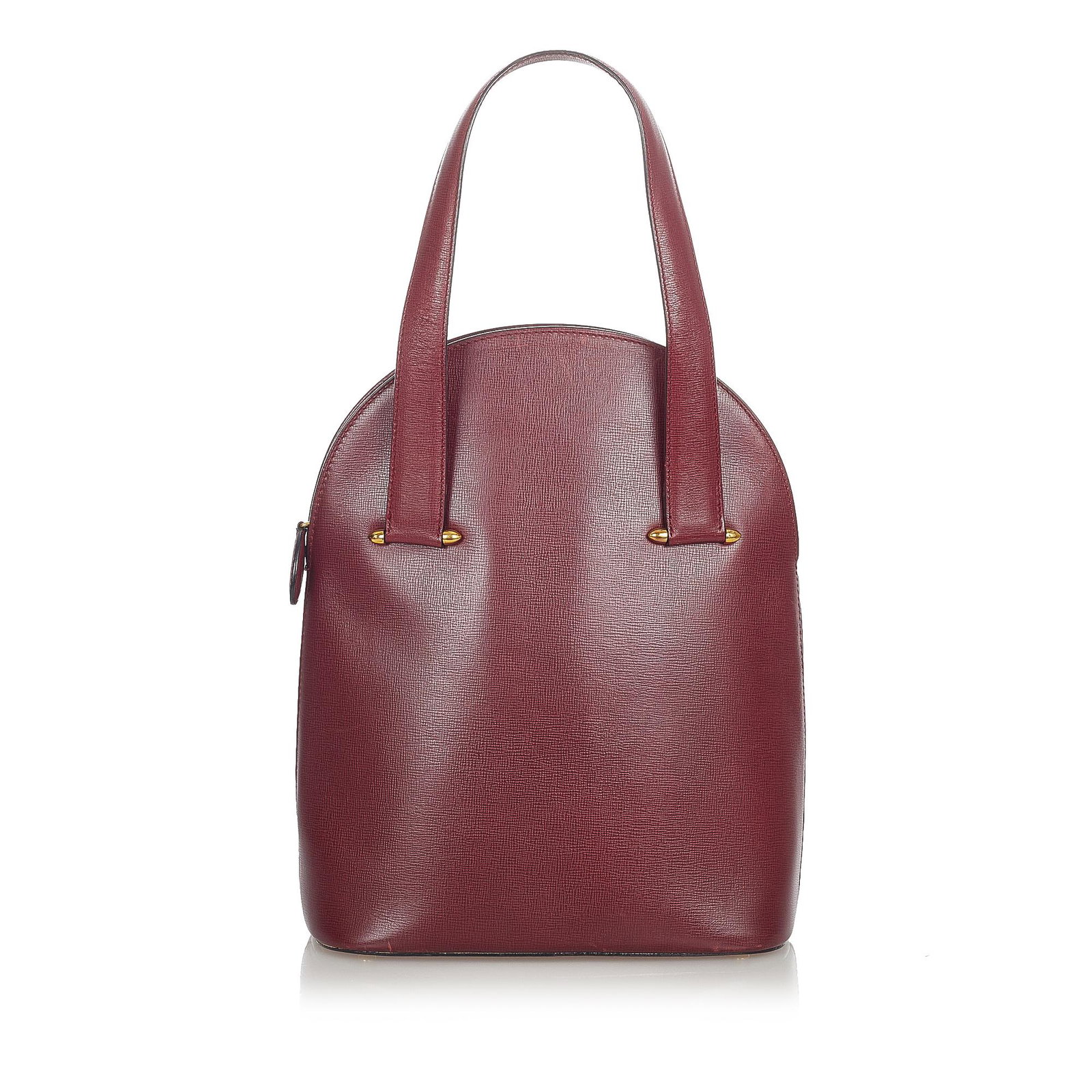 Must de Cartier Leather Handbag: Must de Cartier Leather Handbag This handbag features a leather body flat leather handles a top zip closure and an interior slip and zip pockets. Brand: Cartier Model: Must de Cartier Leather Handbag 