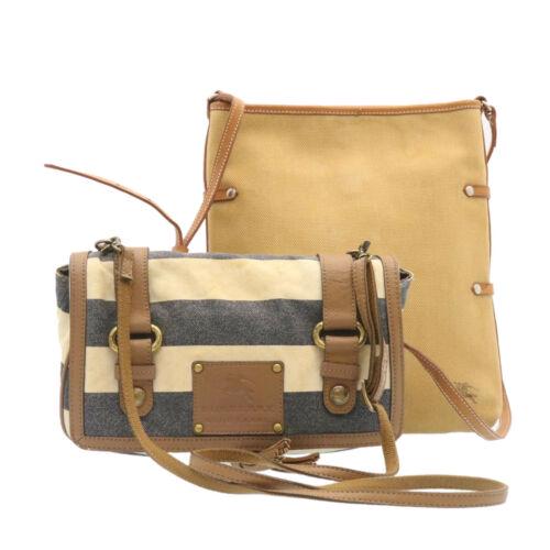 BURBERRY Blue Label Nova Check Shoulder Bag Canvas 2Set: BURBERRY Blue Label Nova Check Shoulder Bag Canvas 2Set Beige Brand: BURBERRY Style: Shoulder Bag Material: Canvas Color: Beige Size: See Description Department: Women Bottoms Size (Mens): See Descrip