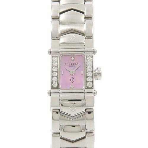 PHILIPPE CHARRIOL INTRM9 Columbus D Quartz: PHILIPPE CHARRIOL INTRM9 Columbus D Quartz Brand: PHILIPPE CHARRIOL Accessories: With non-original BOX Color: Pink Shell Diamond - Department: Ladies AdditionalInfo: Quartz water resistant Size: Case