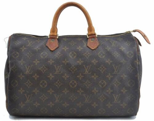 Louis Vuitton Monogram Speedy 35 Hand Bag Old Model LV: Louis Vuitton Monogram Speedy 35 Hand Bag Old Model LV Brand: Louis Vuitton Type: Hand Bag Bag Length: 14inches(35cm) Department: Women Bag Height: 9inches(23cm) Material: Monogram Canvas Bag Depth: 7