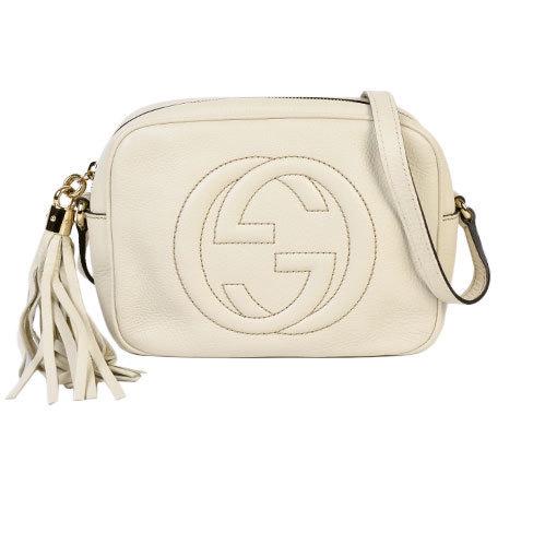 Gucci Soho Small Disco Bag Shoulder Interlocking G: Gucci Soho Small Disco Bag Shoulder Interlocking G Tassel Leather Ivory 308364Brand: Gucci Line: Soho Type: Shoulder bag Accessories: Control card, Dust bag Condition: Used (good) Material: Leather Co