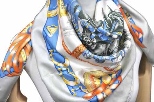 HERMES Carre 90 Scarf "CHEVAUX DE TRAIT" Silk Light: HERMES Carre 90 Scarf "CHEVAUX DE TRAIT" Silk Light Gray Brand: HERMES Material: Silk Country/Region of Manufacture: France Color: Gray Style: Scarf Size(cm): W90 x H90cm(Approx) Type: Scarf Size(inch