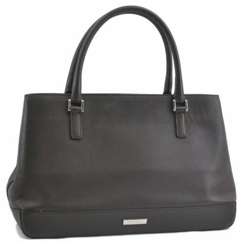 Burberry Leather Hand Bag Brown: Burberry Leather Hand Bag Brown Brand: Burberry Bag Length: 14.2inches (36cm) Bag Height: 9.4inches (24cm) Bag Depth: 5.5inches (14cm) Handle Drop: 5.7inches (14.5cm) Style: Hand Bag Type: Hand Bag De