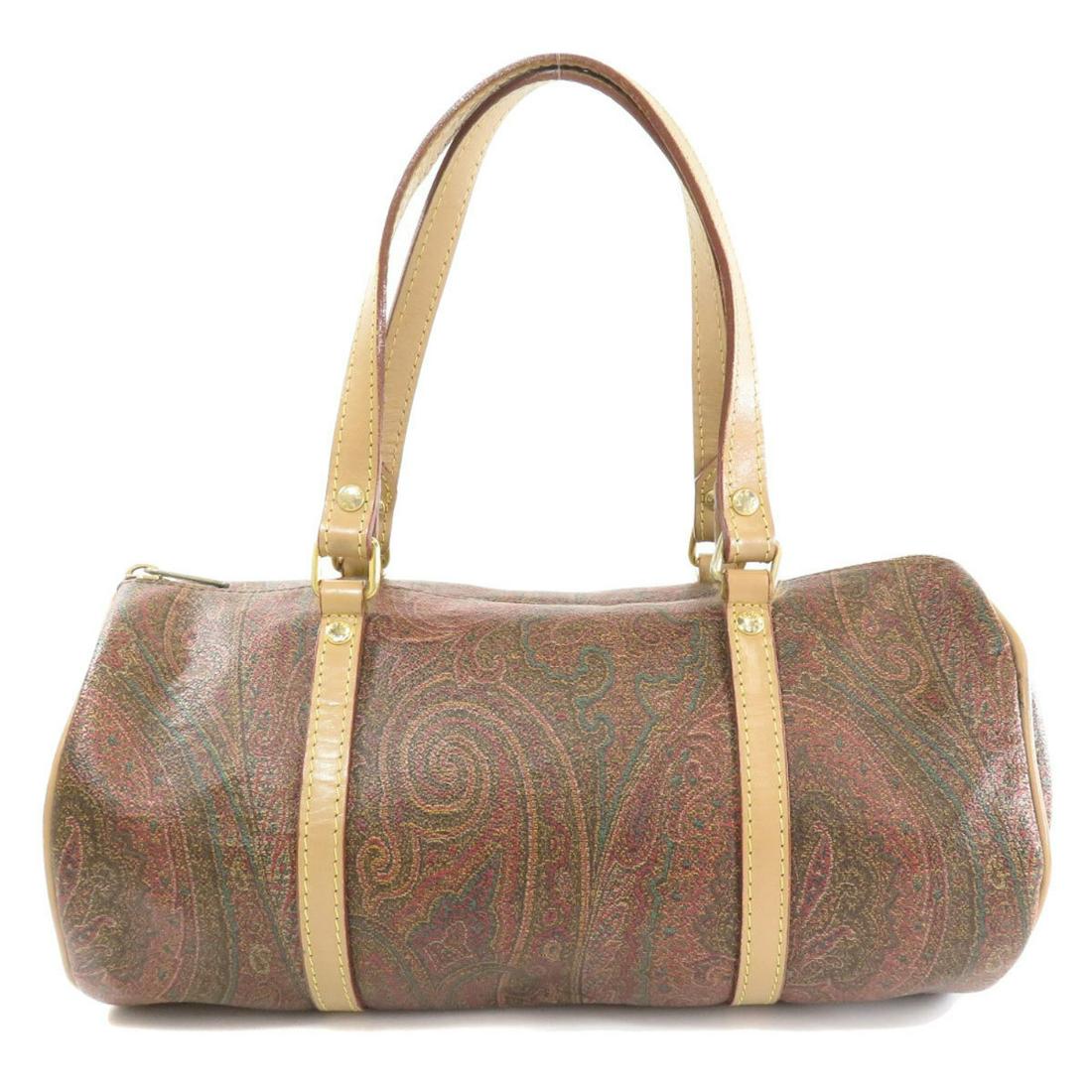 Etro Paisley Handbag PVC Leather Ladies: Etro Paisley Handbag PVC Leather LadiesBrand: Etro Type: Handbag Gender: Women Condition: Used (very good) Material: PVC, Leather Color: Brown Size (HxWxD): 13cm x 29cm x 13cm / 5.11'' x 11.41'' x 5.1