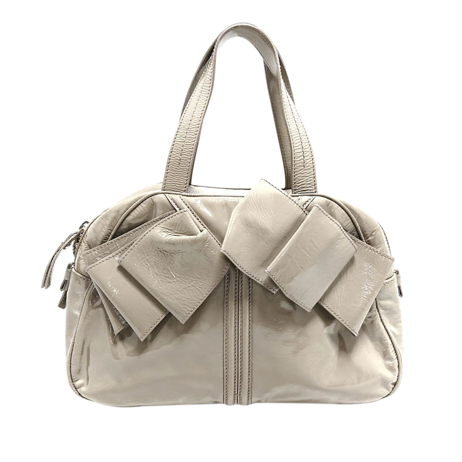 YSL Patent Leather Shoulder Bag: YSL Patent Leather Shoulder Bag This shoulder bag features a patent leather body flat handles and a top zip closure. Brand: YSL Model: Patent Leather Shoulder Bag Origin: Italy Category: Bags Color: G