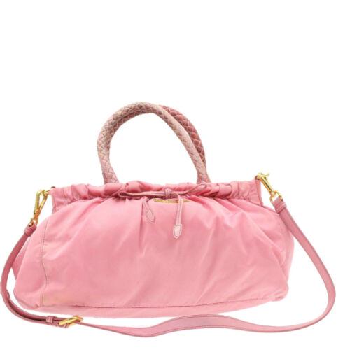 PRADA Nylon Hand Bag Shoulder Bag 2Way Pink: PRADA Nylon Hand Bag Shoulder Bag 2Way Pink Brand: PRADA Color: Pink Material: Nylon Style: Hand Bag Size: W30 x H18 x D10cm / Shoulder Drop 35-40cm(Approx) Country/Region of Manufacture: Italy Type: 