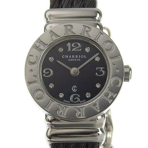 Charriol 20CS.520 Saint-Tropez Quartz Diamond SS Black: Charriol 20CS.520 Saint-Tropez Quartz Diamond SS Black Dial Ladies Watch Brand: Charriol Type: Wristwatch Department: Womens The BIDHAUS Guarantee: All items in this auction are guaranteed authentic a