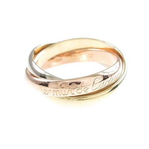 Cartier Trinity ring: Cartier Trinity ring Brand: Cartier Material: 750 Three color Gender: Ladies Size: 13.0 (JPN size) (53) Accessories: No Warranty Card ActualSize: W : 7.0mm estimation length of 1 pcs : 3.3mm The BIDHA