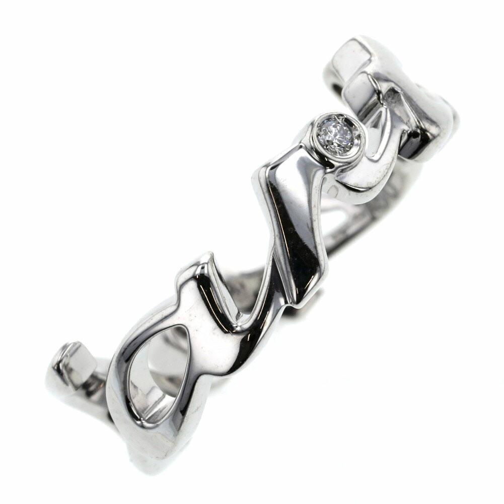 Cartier Ring Signature Logo 3PD K18 White Gold Diamond: Cartier Ring Signature Logo 3PD K18 White Gold Diamond LadiesBrand: Cartier Model: Signature logo 3PD Gender: Women Accessories: Box Condition: Used (very good) Material: White gold (18K) Color: White