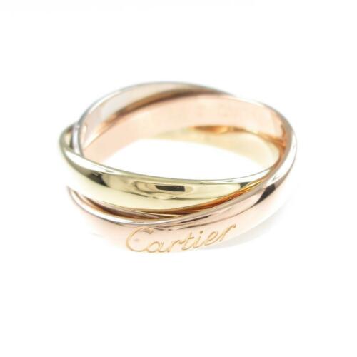 Cartier Trinity Classic model Ring: Cartier Trinity Classic model Ring Brand: Cartier Material: 750 Three color Gender: Ladies Size: 9.0 (JPN size) (49) Accessories: No Warranty Card ActualSize: W : 6.3mm estimation length of 1 pcs : 3.