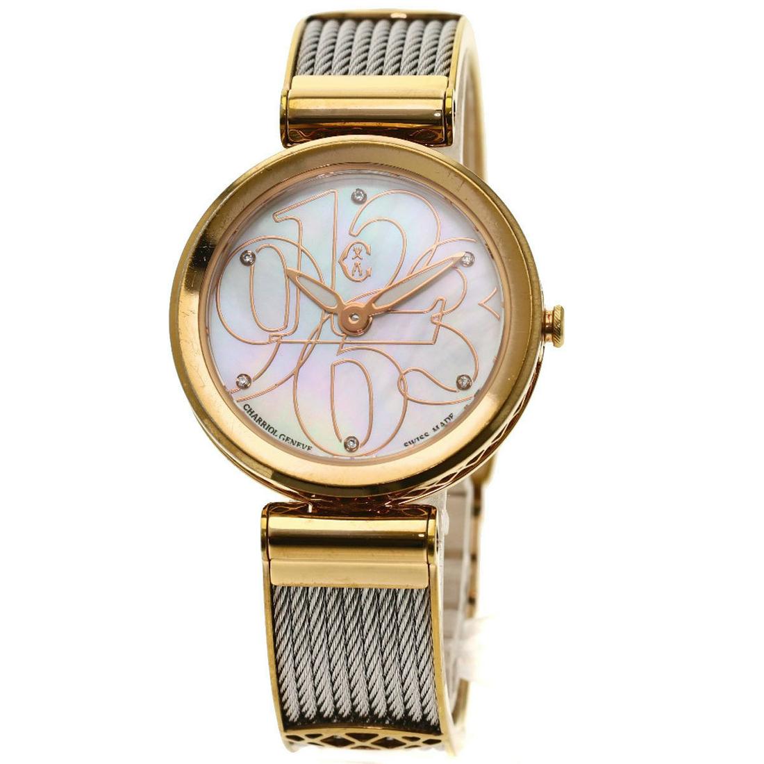 Philip Charriol FE32 Forever Watch GP / SSxGP Ladies: Philip Charriol FE32 Forever Watch GP / SSxGP Ladies PHILIPPEBrand: Philippe Charriol Gender: Women Material (Case): Gold plated Material (Band): Gold plated, Stainless steel Color (Dial): White shell