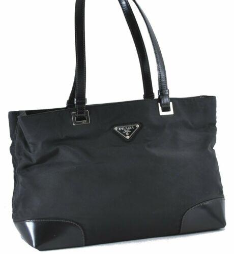 PRADA Nylon Leather Shoulder Tote Bag Black: PRADA Nylon Leather Shoulder Tote Bag Black Brand: PRADA Country/Region of Manufacture: Italy Bag Length: 12.4inches (31.5cm) Bag Height: 8.5inches (21.5cm) Bag Depth: 4.5inches (11.5cm) Handle Drop: 