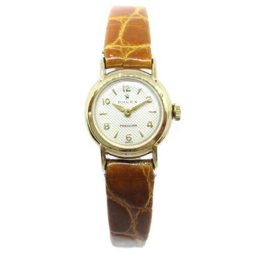 ROLEX PRECISION Antique Ladies Manual-winding: ROLEX PRECISION Antique Ladies Manual-winding Wristwatch Gold YG375 Model: Rolex Precision Department: Women Style: Classic Luxury Case Color: Gold Case Material: Yellow Gold 375 Movement: Mechanical