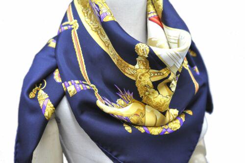 HERMES Scarf "HOMMAGE A CHARLES GARNIER" Silk Navy Blue: HERMES Scarf "HOMMAGE A CHARLES GARNIER" Silk Navy Blue Brand: HERMES Country/Region of Manufacture: France Style: Scarf Type: Scarf Department: Women Material: Silk Color: Blue Size(cm): W90 x H90cm(