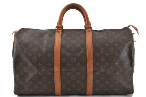 Louis Vuitton Monogram Keepall 50 Boston Bag Old Model: Louis Vuitton Monogram Keepall 50 Boston Bag Old Model LV Brand: Louis Vuitton Country/Region of Manufacture: France Bag Length: 19.5inches(50cm) Bag Height: 10inches(25cm) Bag Depth: 8.5inches(22cm)