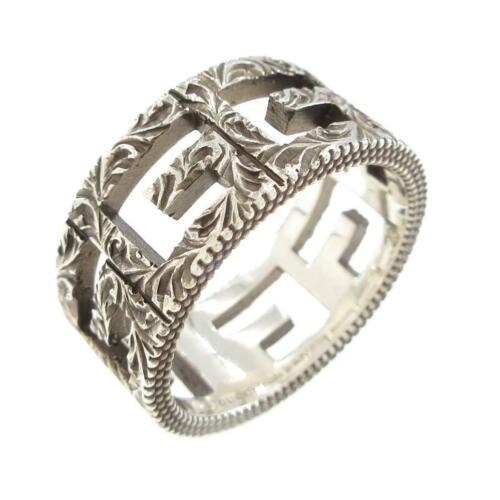 GUCCI Square G Ring: GUCCI Square G Ring Brand: GUCCI Material: 925 Gender: Mens Size: 23.0(23) ActualSize: width : 10.6mm Type: Ring Main Stone: No Stone The BIDHAUS Guarantee: All items in this auction are guaranteed au
