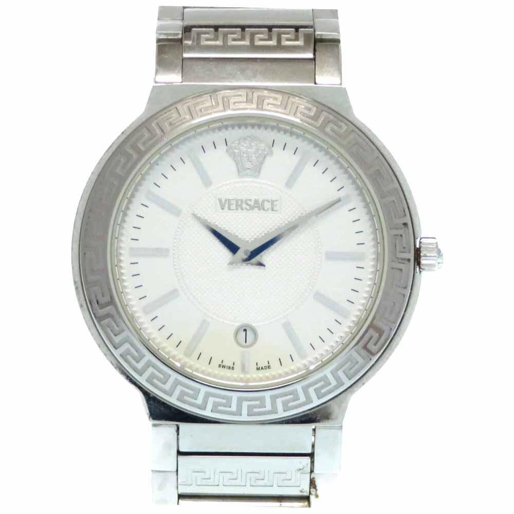 Versace Quartz Watch Stainless Steel Silver Dial: Versace Quartz Watch Stainless Steel Silver DialBrand: Versace Model: Watches Gender: Men Material (Case): Stainless steel Material (Band): Stainless steel Color (Dial): White Movement: Quartz Case Di