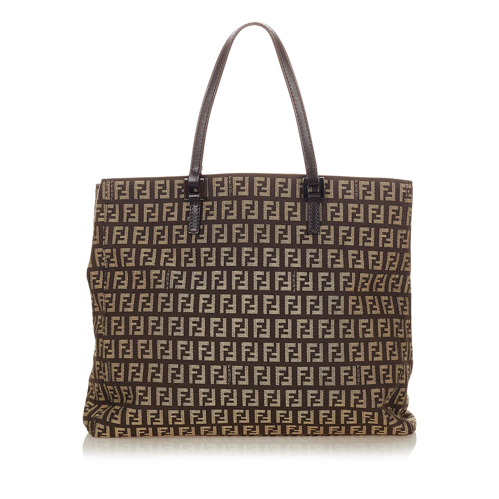 Fendi Zucchino Canvas Tote Bag: Fendi Zucchino Canvas Tote Bag This tote bag features a canvas body flat leather straps an open top and an interior zip compartment. Brand: Fendi Model: Zucchino Canvas Tote Bag Origin: ITALY Category