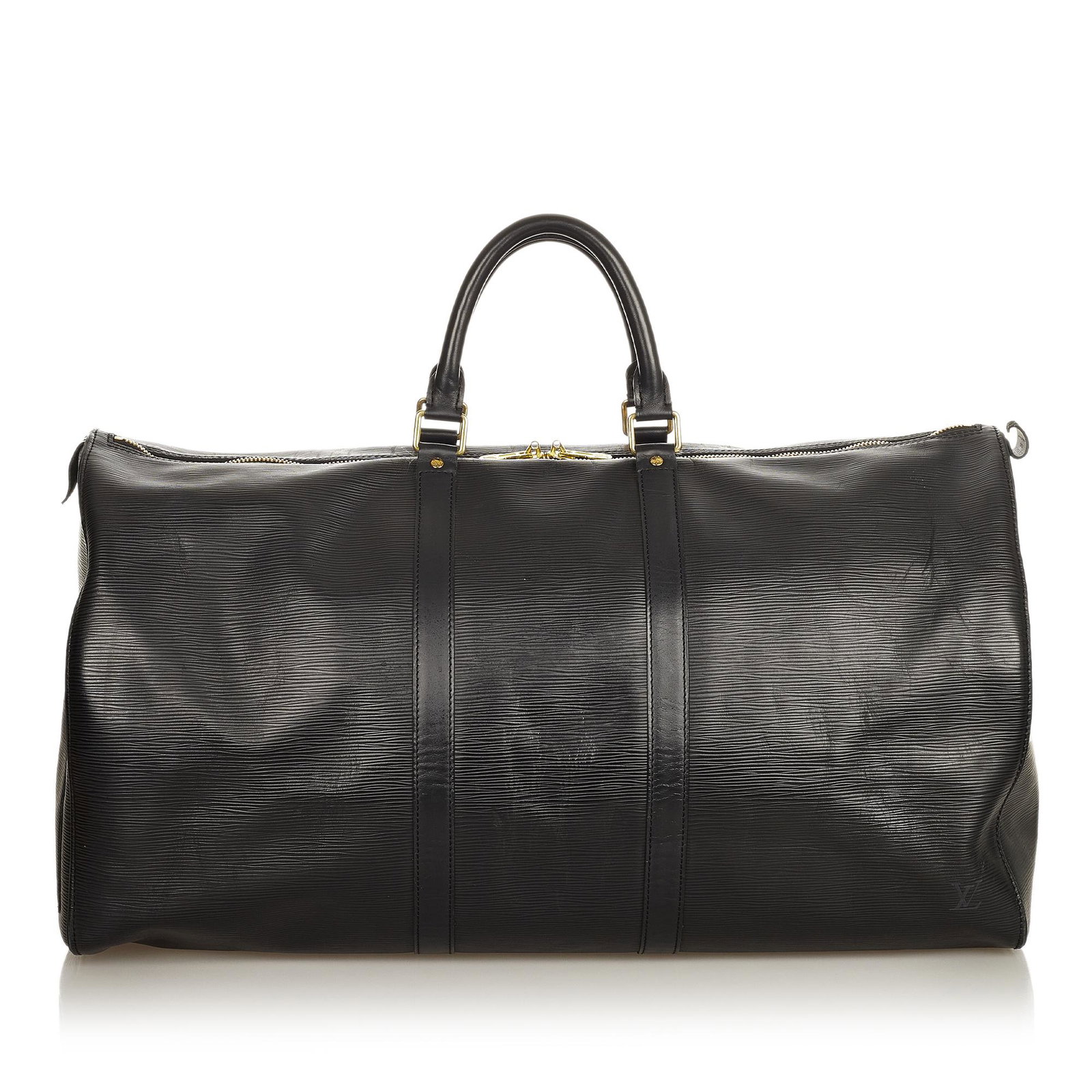 Louis Vuitton Epi Keepall 55: Louis Vuitton Epi Keepall 55 The Keepall 55 features an epi leather body rolled handles and a top zip closure. Brand: Louis Vuitton Model: Epi Keepall 55 Origin: France Category: Bags Color: Black Sty