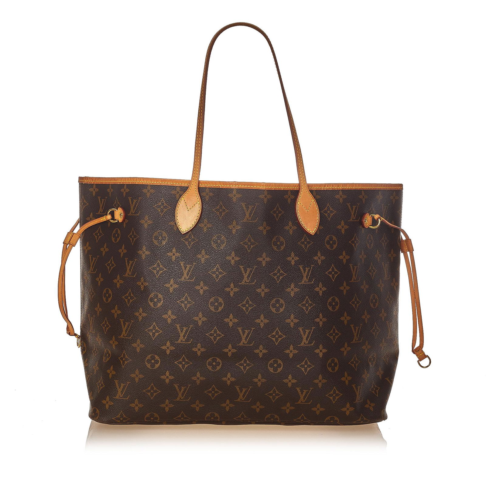 Louis Vuitton Monogram Neverfull GM: Louis Vuitton Monogram Neverfull GM The Neverfull GM features a monogram canvas body with a leather trim flat shoulder straps an open top and an interior zip pocket. Brand: Louis Vuitton Model: Monogr