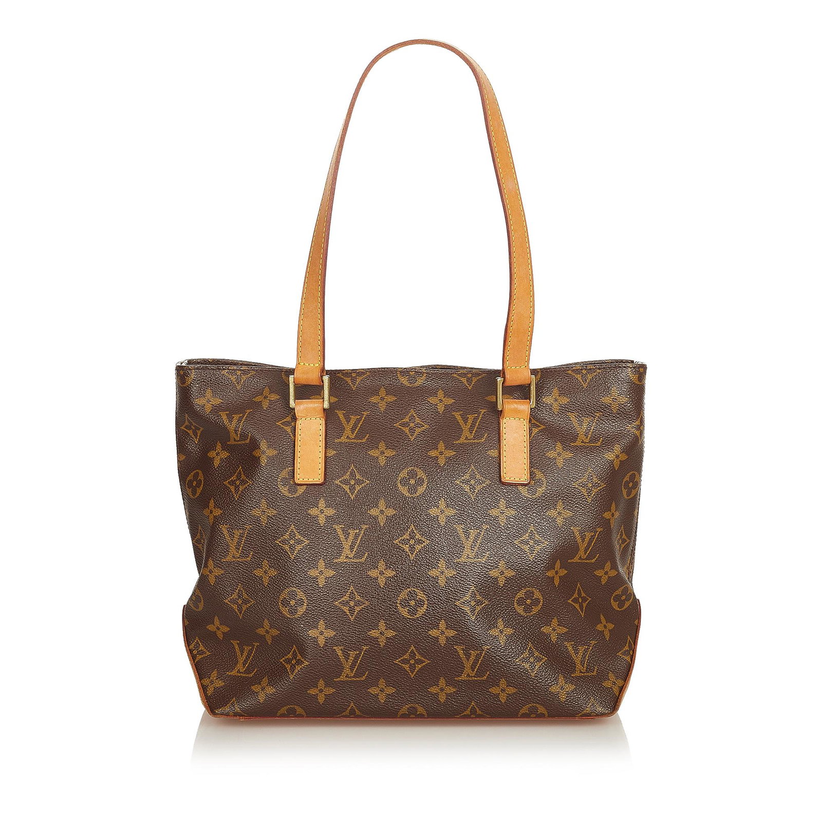 Louis Vuitton Monogram Cabas Piano: Louis Vuitton Monogram Cabas Piano The Cabas Piano features a monogram canvas body flat leather straps a top zip closure and interior zip and slip pockets. Brand: Louis Vuitton Model: Monogram Cabas P