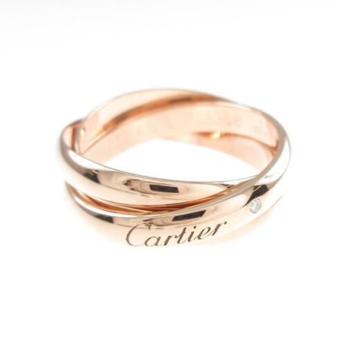 Cartier Trinity 2009 X'mas limited Ring: Cartier Trinity 2009 X'mas limited Ring Brand: Cartier Material: 750PG Gender: Ladies Size: 8.0 (JPN size) (48) Accessories: No Warranty Card ActualSize: W : 6.2mm estimation length of 1 pcs : 2.9mm T