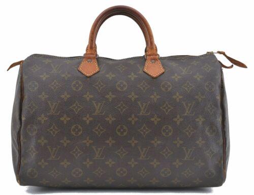 Louis Vuitton Monogram Speedy 35 Hand Bag Old Model LV: Louis Vuitton Monogram Speedy 35 Hand Bag Old Model LV Brand: Louis Vuitton Exterior Material: Monogram Canvas Style: Hand Bag Department: Women Exterior Color: Brown Bag Height: 9inches(23cm) Bag Dep
