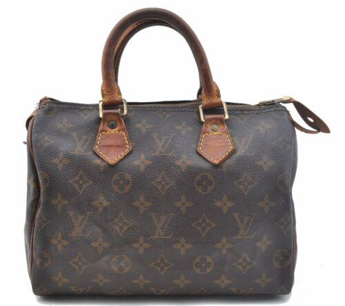 Louis Vuitton Monogram Speedy 25 Hand Bag Old Model: Louis Vuitton Monogram Speedy 25 Hand Bag Old Model Junk LV Brand: Louis Vuitton Country/Region of Manufacture: France Bag Length: 10inches(25cm) Bag Height: 7.5inches(19cm) Bag Depth: 6inches(15cm) H