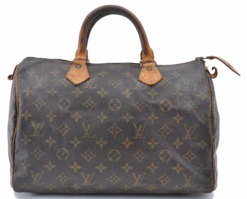 Louis Vuitton Monogram Speedy 30 Hand Bag Old Model LV: Louis Vuitton Monogram Speedy 30 Hand Bag Old Model LV Brand: Louis Vuitton Exterior Material: Monogram Canvas Style: Hand Bag Department: Women Exterior Color: Brown Bag Height: 9inches(23cm) Bag Dep