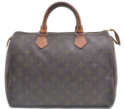 Louis Vuitton Monogram Speedy 30 Hand Bag Old Model LV: Louis Vuitton Monogram Speedy 30 Hand Bag Old Model LV Brand: Louis Vuitton Exterior Material: Monogram Canvas Style: Hand Bag Department: Women Exterior Color: Brown Bag Height: 9inches(23cm) Bag Dep