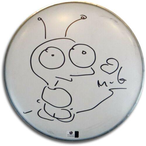 Moby Signed Autographed 10" White Drumhead Cute Cartoon: Moby Signed Autographed 10" White Drumhead Cute Cartoon Sketch Industry: Music Object Type: Drumhead Original/Reproduction: Original Autograph Authentication: Global Authentics Player: Moby EAN: 74301