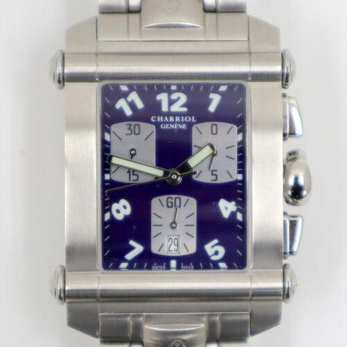 CHARRIOL Columbus Chronograph Blue Dial 060CXL-0 Unisex: CHARRIOL Columbus Chronograph Blue Dial 060CXL-0 Unisex Watch Brand: CHARRIOL Department: Unisex Type: Watch The BIDHAUS Guarantee: All items in this auction are guaranteed authentic and come with a 1