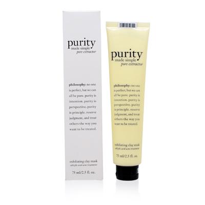 PHILOSOPHY/PURITY MADE SIMPLE PORE EXTRACTOR FACE MASK: PHILOSOPHY/PURITY MADE SIMPLE PORE EXTRACTOR FACE MASK 2.5 OZ PHILOSOPHY PURITY MADE SIMPLE MASK 2.5 OZ PHILOSOPHY The BIDHAUS Guarantee: All items in this auction are guaranteed authentic and come wi