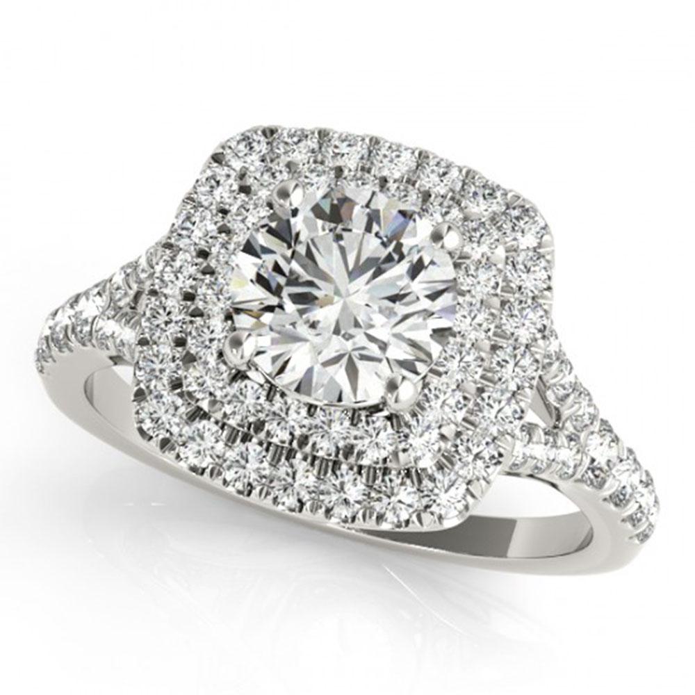 1.45 ctw Certified VS/SI Diamond Solitaire Halo Ring: 1.45 ctw Certified VS/SI Diamond Solitaire Halo Ring 18k White Gold 1.45 ctw Certified VS/SI Diamond Solitaire Halo Ring 18k White Gold Designer Brand Luxury Jewelrymade in the USA Suggested Retail Pr