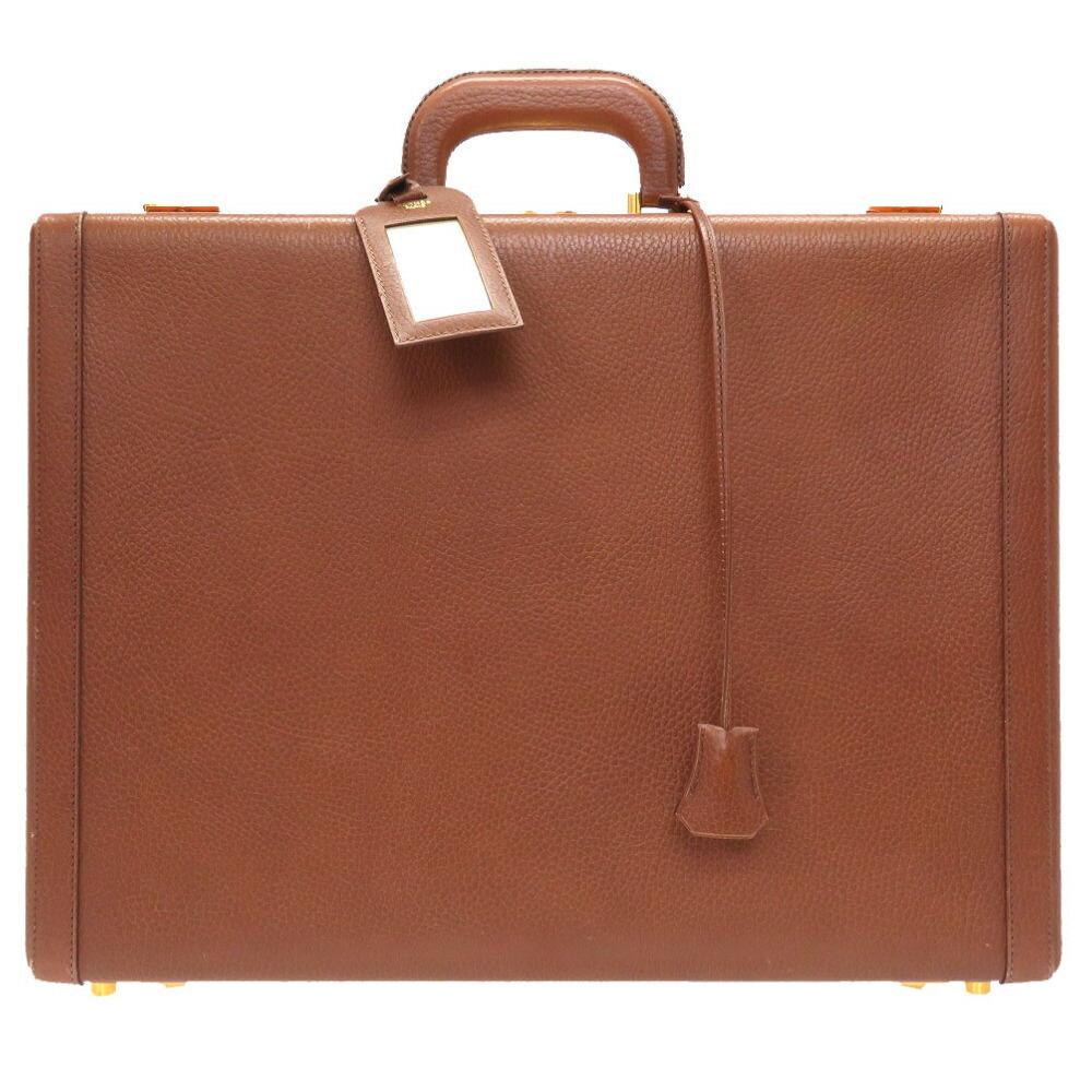 Hermes Ardennes brown gold metal fittings A engraved: Hermes Ardennes brown gold metal fittings A engraved vintage attache case bag 0112Brand: Hermes Type: Attache case Gender: Unisex Accessories: Clochette, Name tag Condition: Used (good) Material: Arde
