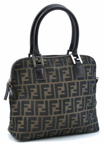 FENDI Zucca Hand Boston Bag Canvas Leather Brown: FENDI Zucca Hand Boston Bag Canvas Leather Brown Brand: FENDI Exterior Material: Canvas Style: Hand Bag Department: Women Exterior Color: Brown Bag Height: 9.4inches (24cm) Bag Depth: 3.9inches (10cm)