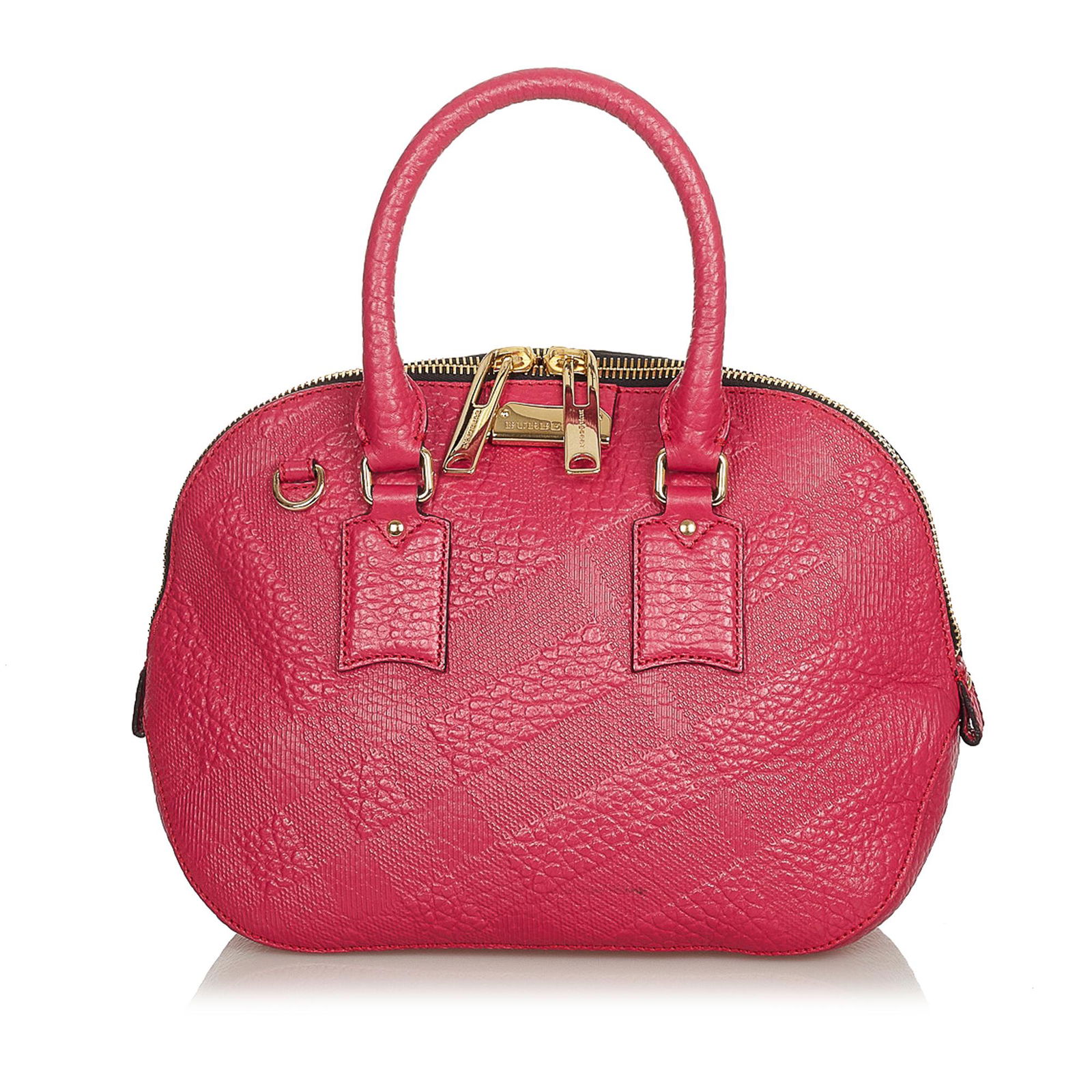 Burberry Orchard Leather Satchel: Burberry Orchard Leather Satchel The Orchard satchel features an embossed leather body rolled leather handles a detachable flat leather strap a top zip closure and an interior zip pocket. Brand: Burbe