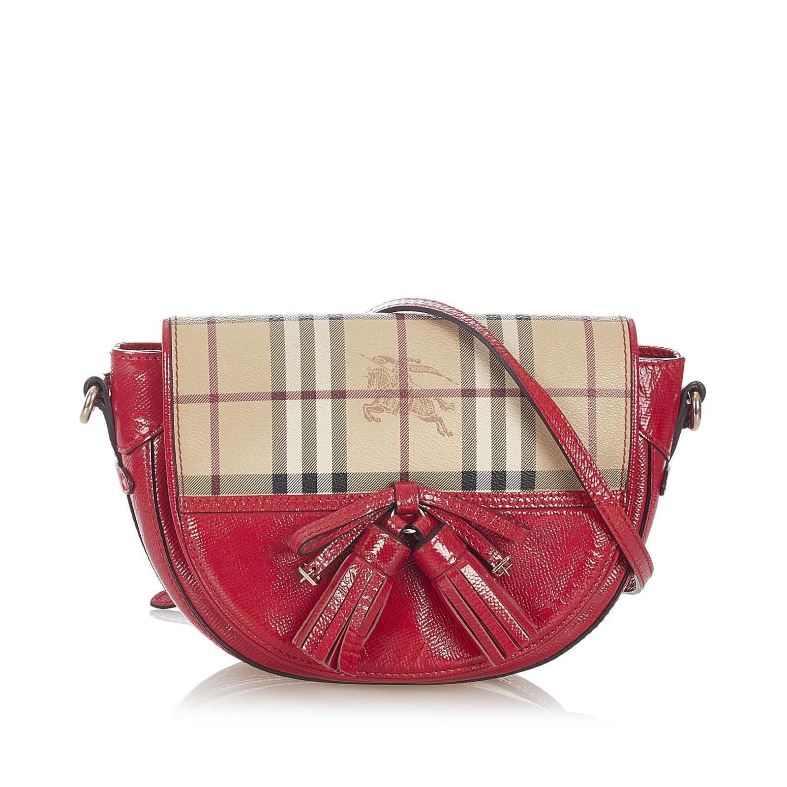 Burberry Haymarket Check Maydown Leather Crossbody Bag: Burberry Haymarket Check Maydown Leather Crossbody Bag The Maydown crossbody bag features a leather body with a haymarket check trim an adjustable flat leather strap a top flap closure and interior zi